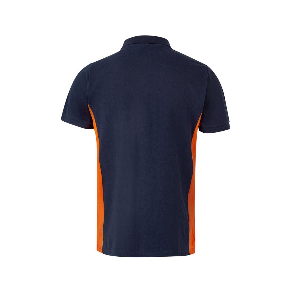 VL SUPAY. Tricou polo piqué bicolor (180g/m²), cu mânecă scurtă, din bumbac (60%) și poliester (40%) Albastru Portocaliu XXL