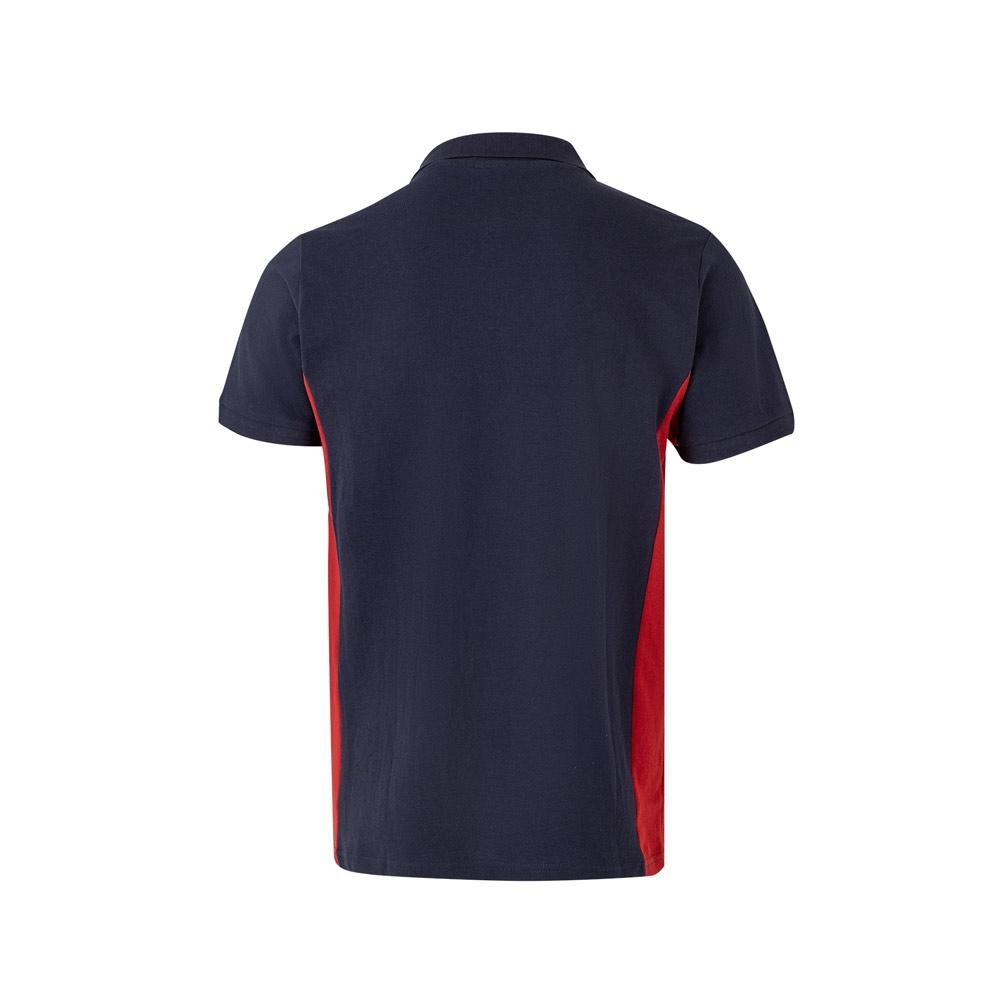 VL SUPAY. Tricou polo piqué bicolor (180g/m²), cu mânecă scurtă, din bumbac (60%) și poliester (40%) Albastru Roșu 3XL