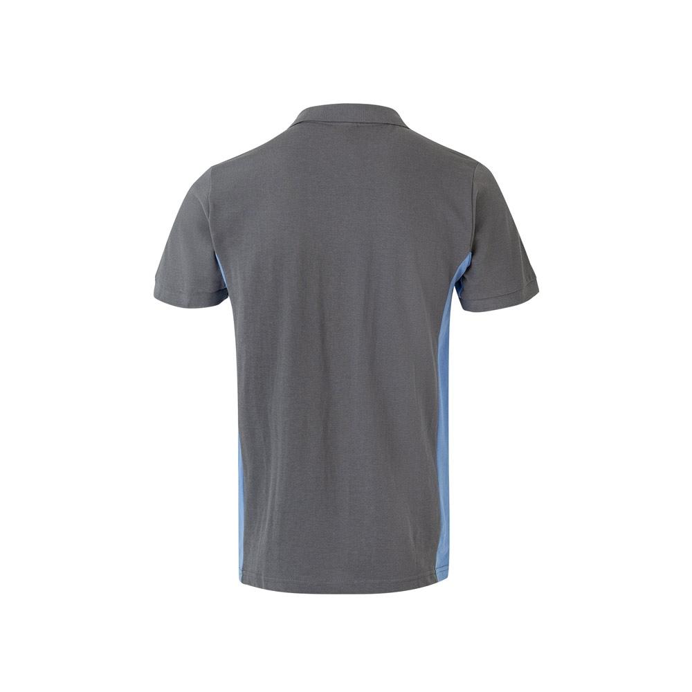 VL SUPAY. Tricou polo piqué bicolor (180g/m²), cu mânecă scurtă, din bumbac (60%) și poliester (40%) Gri Albastru deschis 3XL