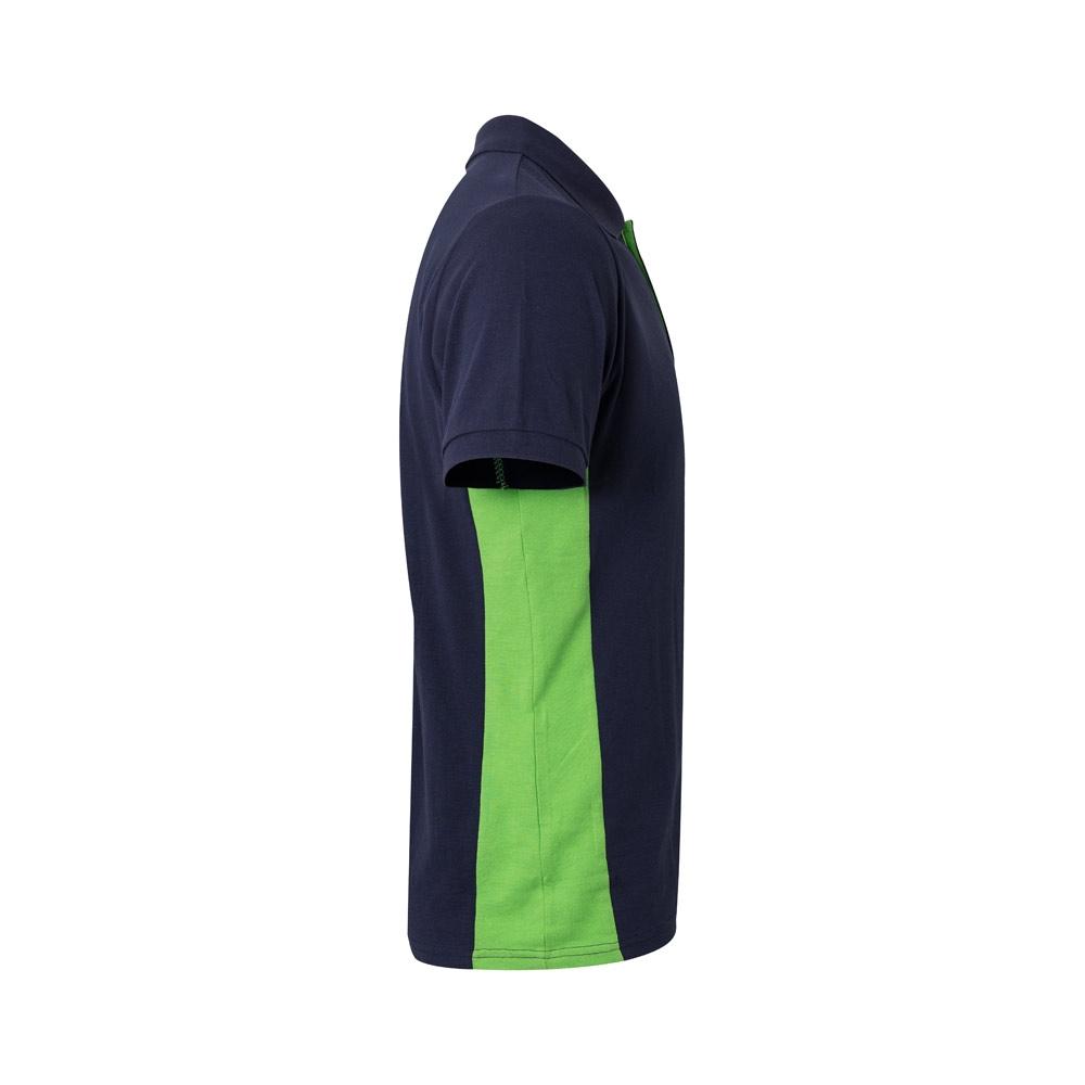 VL SUPAY. Tricou polo piqué bicolor (180g/m²), cu mânecă scurtă, din bumbac (60%) și poliester (40%) Albastru Verde L