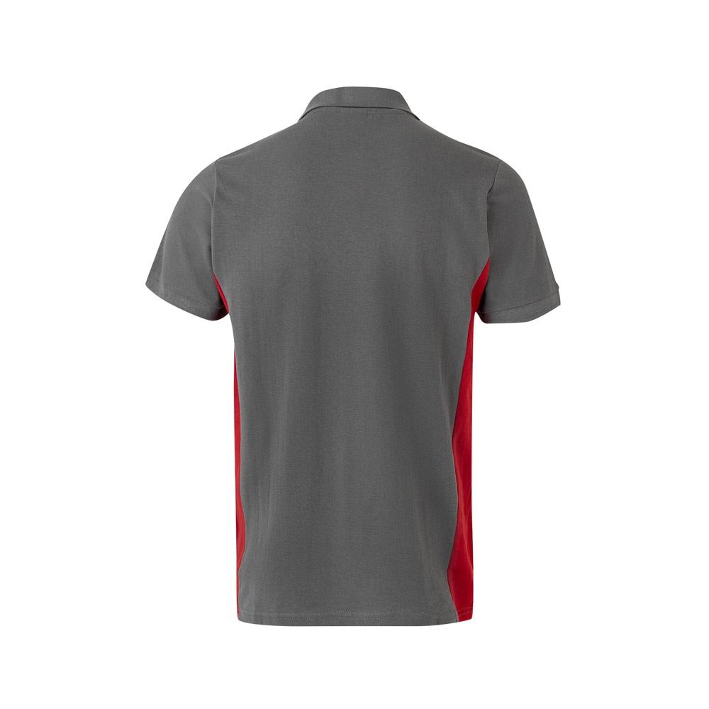 VL SUPAY. Tricou polo piqué bicolor (180g/m²), cu mânecă scurtă, din bumbac (60%) și poliester (40%) Gri Roșu S
