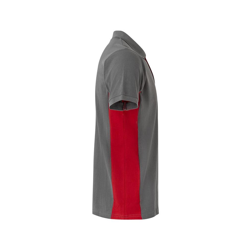 VL SUPAY. Tricou polo piqué bicolor (180g/m²), cu mânecă scurtă, din bumbac (60%) și poliester (40%) Gri Roșu S