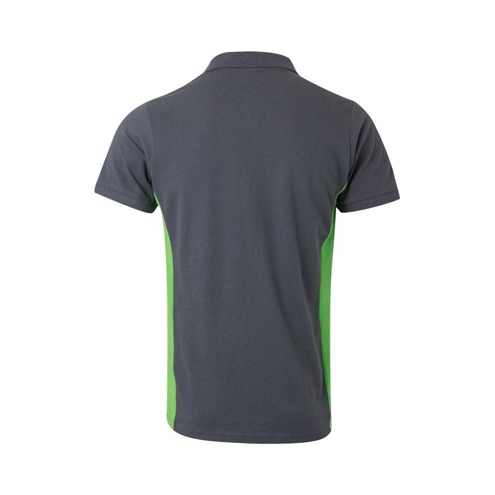 VL SUPAY. Tricou polo piqué bicolor (180g/m²), cu mânecă scurtă, din bumbac (60%) și poliester (40%) Gri Verde XS