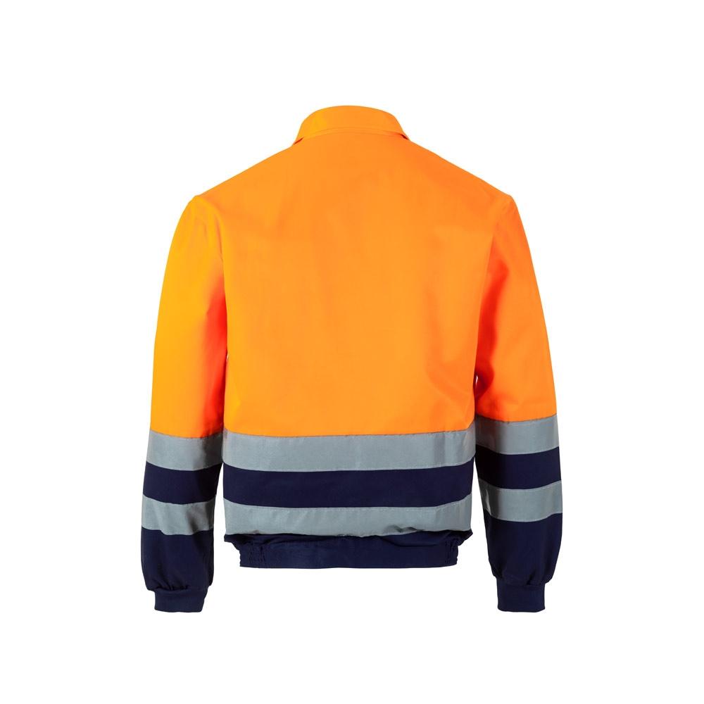 VL NEPTUNE. Jachetă twill bicolor (210g/m²) din poliester (80%) și bumbac (20%) Albastru Portocaliu XL