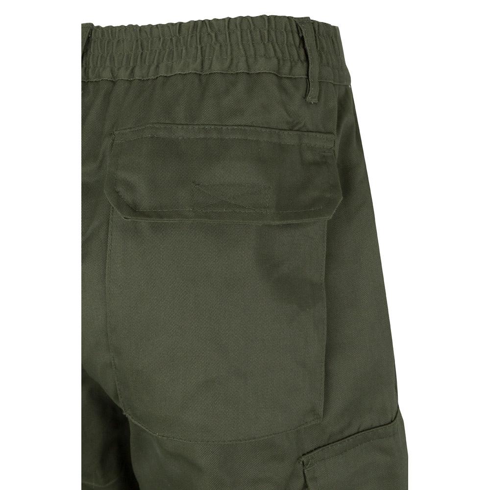 VL ATHENA. Pantaloni din twill în două tonuri (210g/m²), căptușiți, cu mai multe buzunare, din bumbac (20%) și poliester (80%) Verde armată Galben L