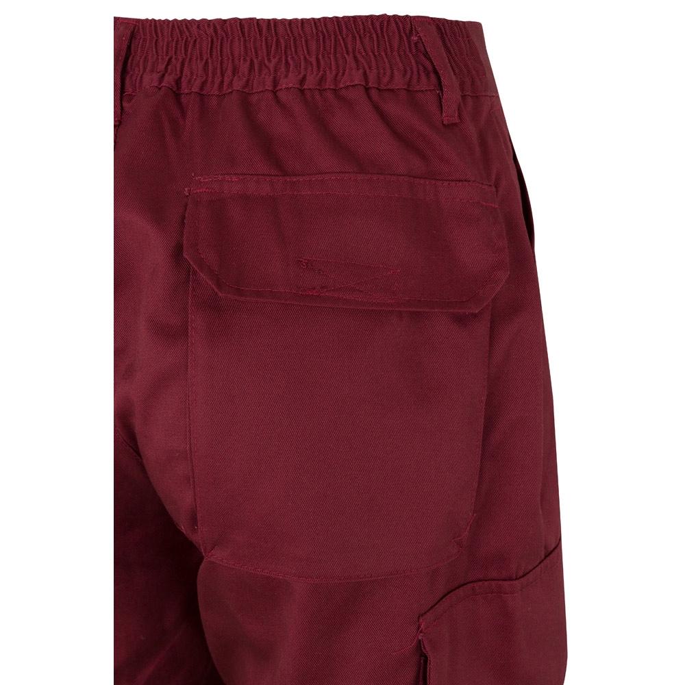 VL ATHENA. Pantaloni din twill în două tonuri (210g/m²), căptușiți, cu mai multe buzunare, din bumbac (20%) și poliester (80%) Burgundia Galben L