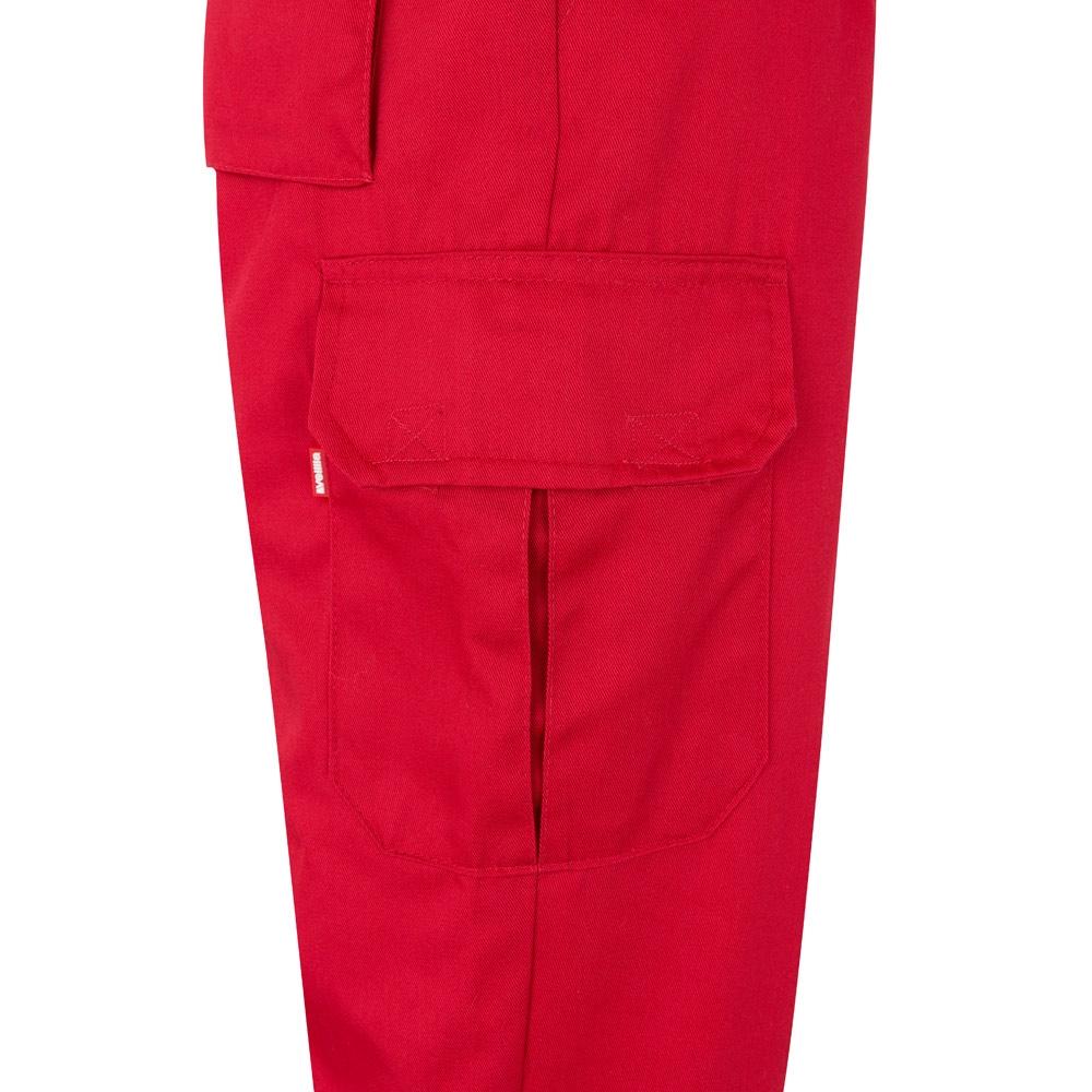 VL POSEIDON. Pantaloni din twill bicolor cu buzunare multiple (210 g/m²), din bumbac (20%) și poliester (80%) Roșu Galben M
