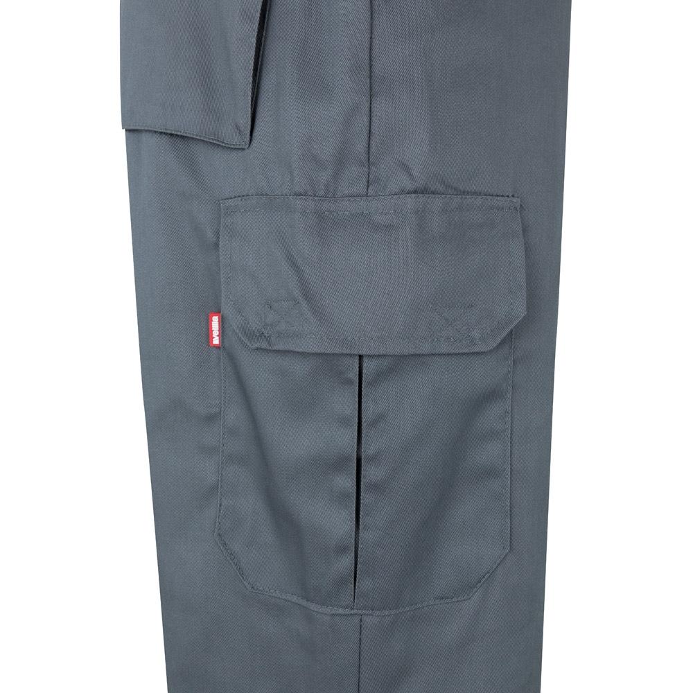 VL POSEIDON LARGE. Pantaloni din twill cu buzunare multiple în două tonuri (210g/m²), din bumbac (20%) și poliester (80%) Gri Galben 5XL