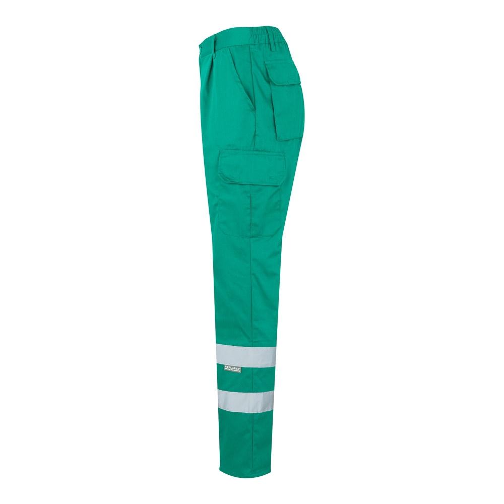 VL ASCLEPIUS. Pantaloni din twill cu buzunare multiple (200 g/m²), din bumbac (35%) și poliester (65%) Verde L