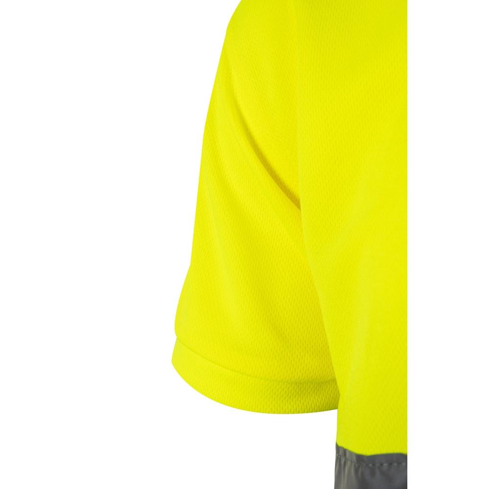 VL CUPID. Tricou polo bicolor bird-eye (160g/m²) cu mâneci scurte, din poliester (100%) Verde Galben 3XL