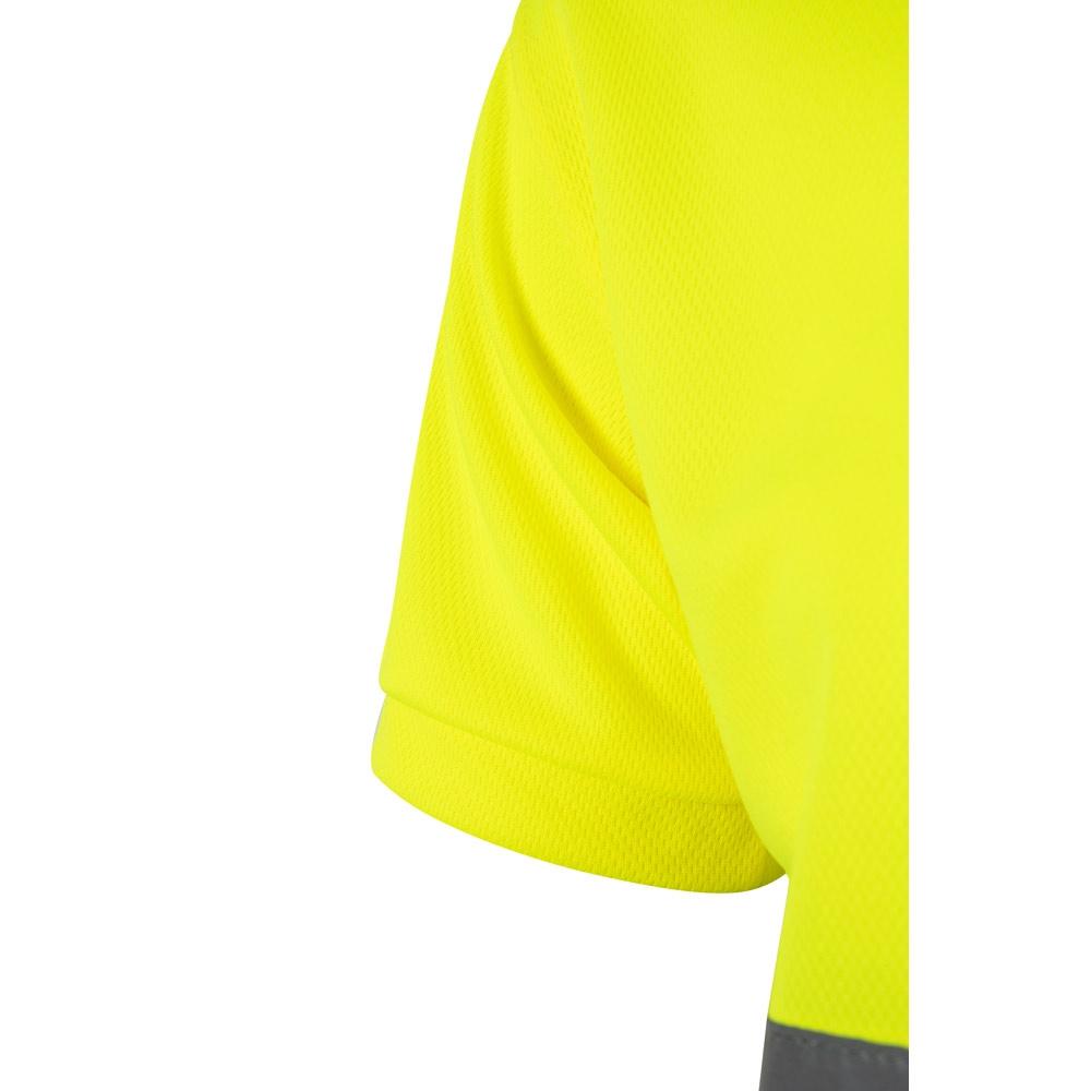 VL CUPID LARGE. Tricou polo bicolor bird-eye (160g/m²) cu mâneci scurte, din poliester (100%) Albastru Galben 4XL