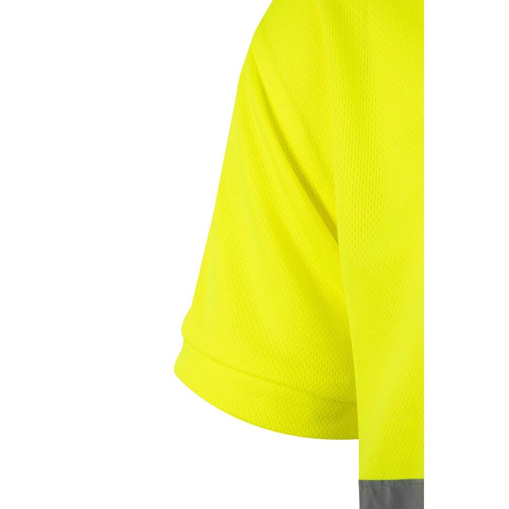 VL CUPID LARGE. Tricou polo bicolor bird-eye (160g/m²) cu mâneci scurte, din poliester (100%) Verde armată Galben 5XL