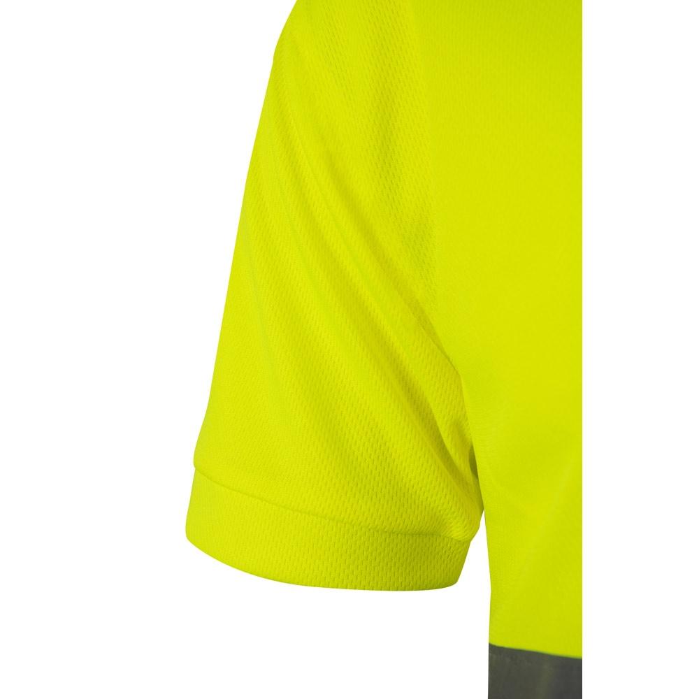 VL CUPID LARGE. Tricou polo bicolor bird-eye (160g/m²) cu mâneci scurte, din poliester (100%) Burgundia Galben 4XL