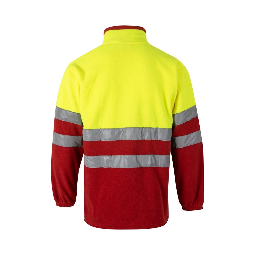 VL EROS. Jachetă fleece în două tonuri (280g/m²), din poliester (100%) Roșu Galben L