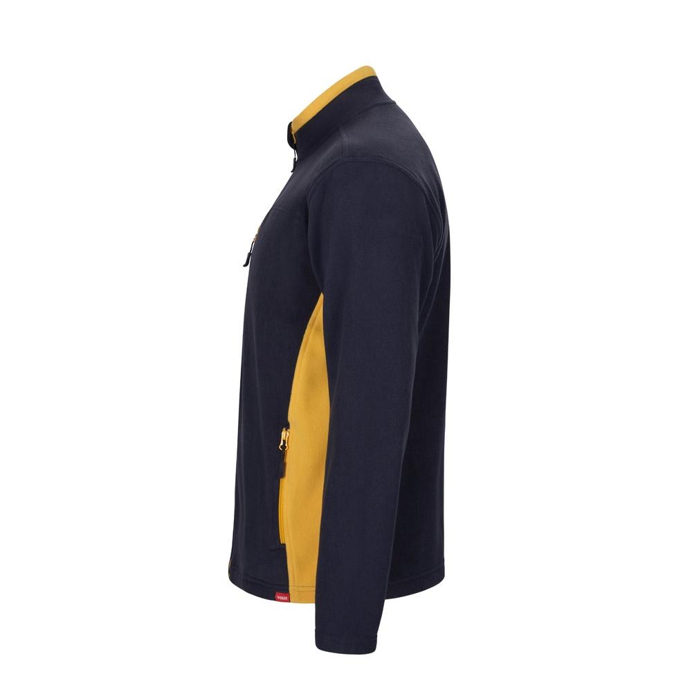 VL GERAS. Jachetă fleece bicoloră (220g/m²) din poliester (100%) Albastru Galben L