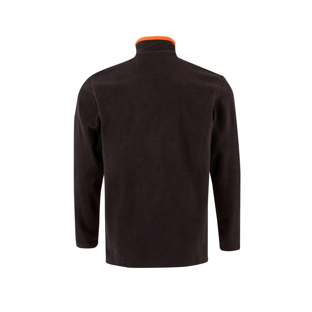 VL GERAS. Jachetă fleece bicoloră (220g/m²) din poliester (100%) Negru Portocaliu L