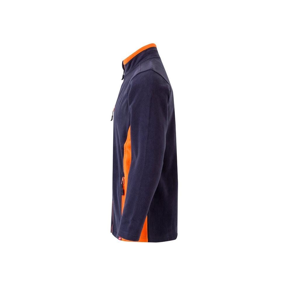 VL GERAS. Jachetă fleece bicoloră (220g/m²) din poliester (100%) Albastru Portocaliu M