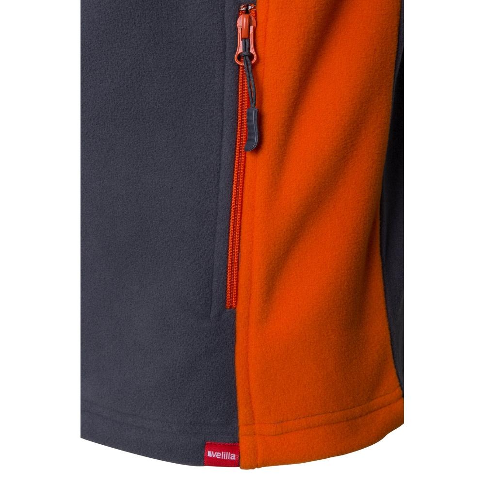 VL GERAS. Jachetă fleece bicoloră (220g/m²) din poliester (100%) Gri Portocaliu XL