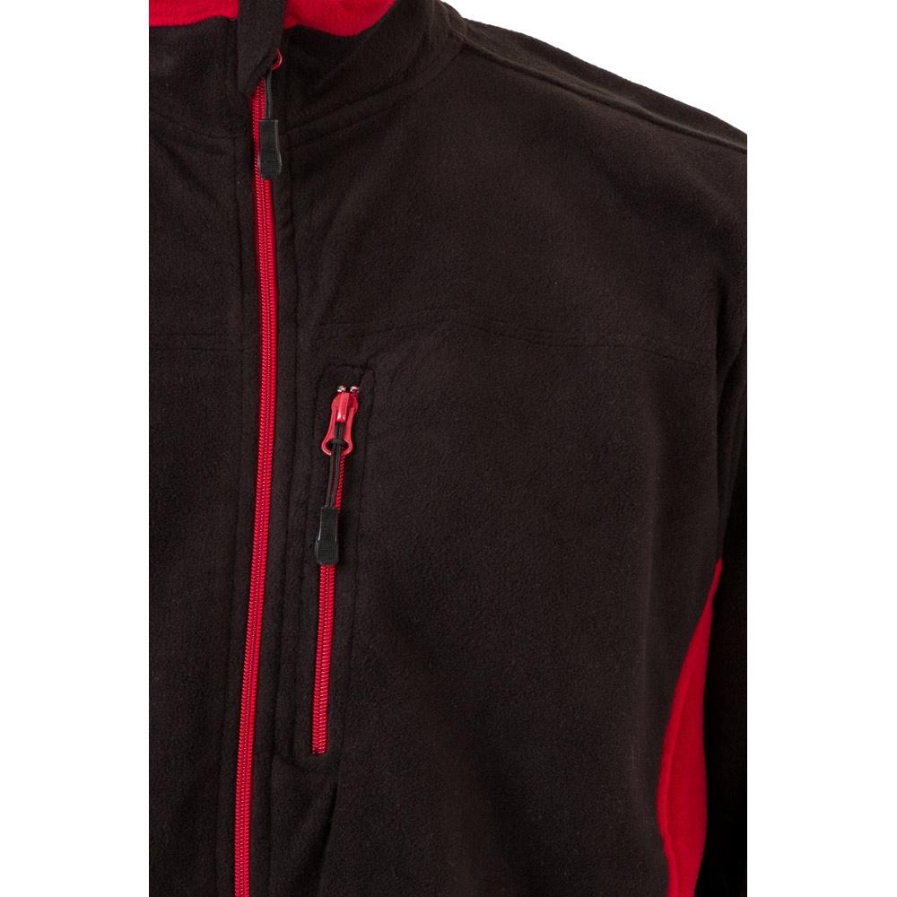 VL GERAS. Jachetă fleece bicoloră (220g/m²) din poliester (100%) Negru Roșu L