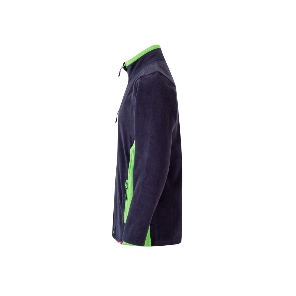 VL GERAS. Jachetă fleece bicoloră (220g/m²) din poliester (100%) Albastru Verde M