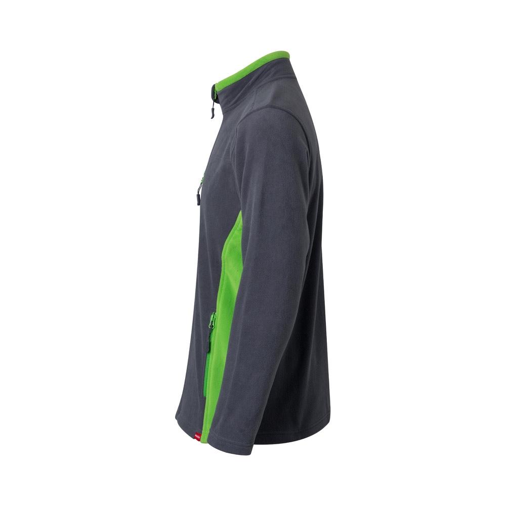 VL GERAS. Jachetă fleece bicoloră (220g/m²) din poliester (100%) Gri Verde M