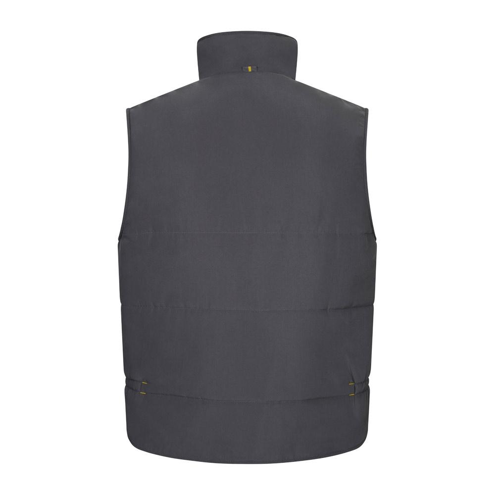 VL NERGAL. Vestă căptușită, bicoloră, cu mai multe buzunare (120g/m²), din poliester (100%) Gri Galben XL