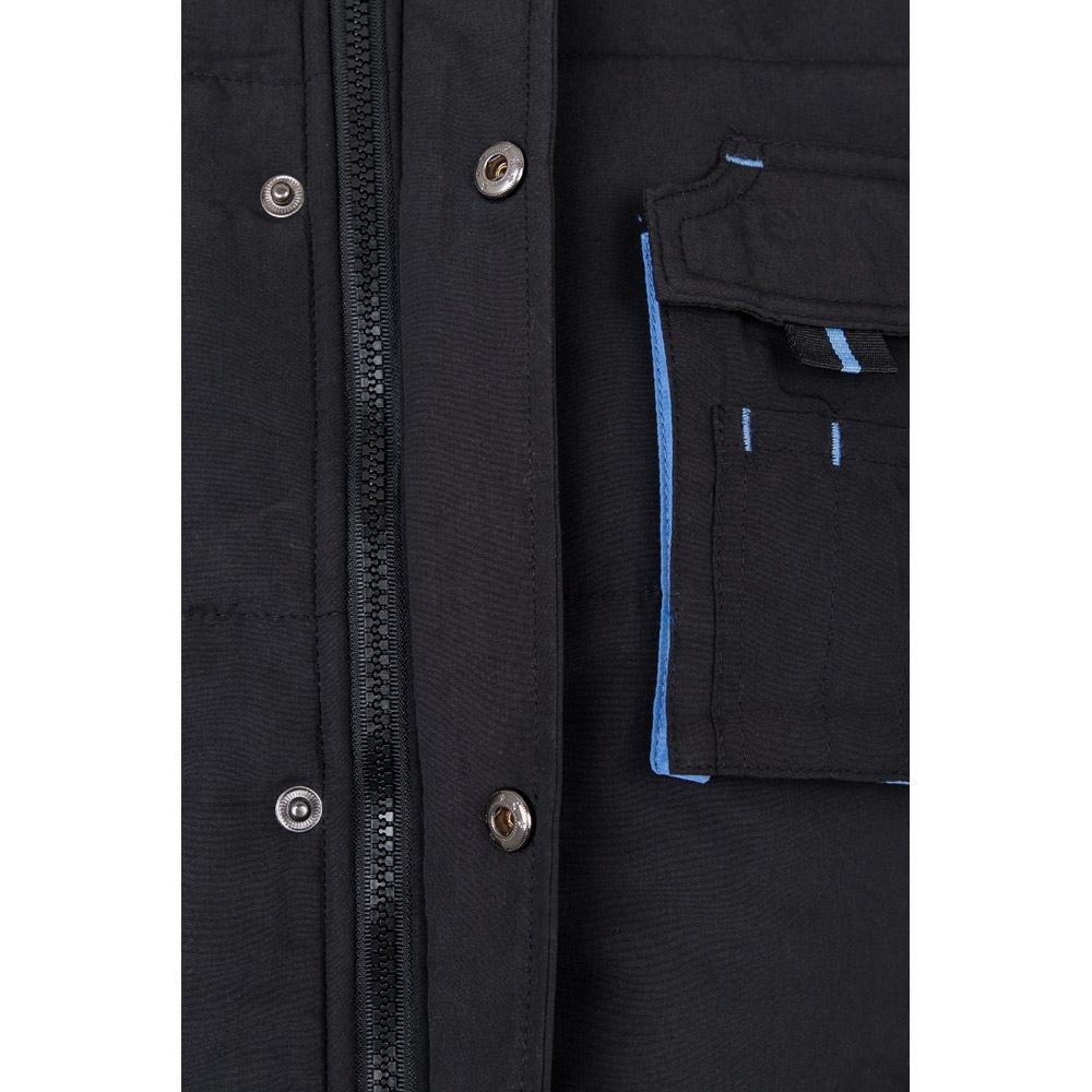 VL NERGAL. Vestă căptușită, bicoloră, cu mai multe buzunare (120g/m²), din poliester (100%) Negru Albastru deschis L