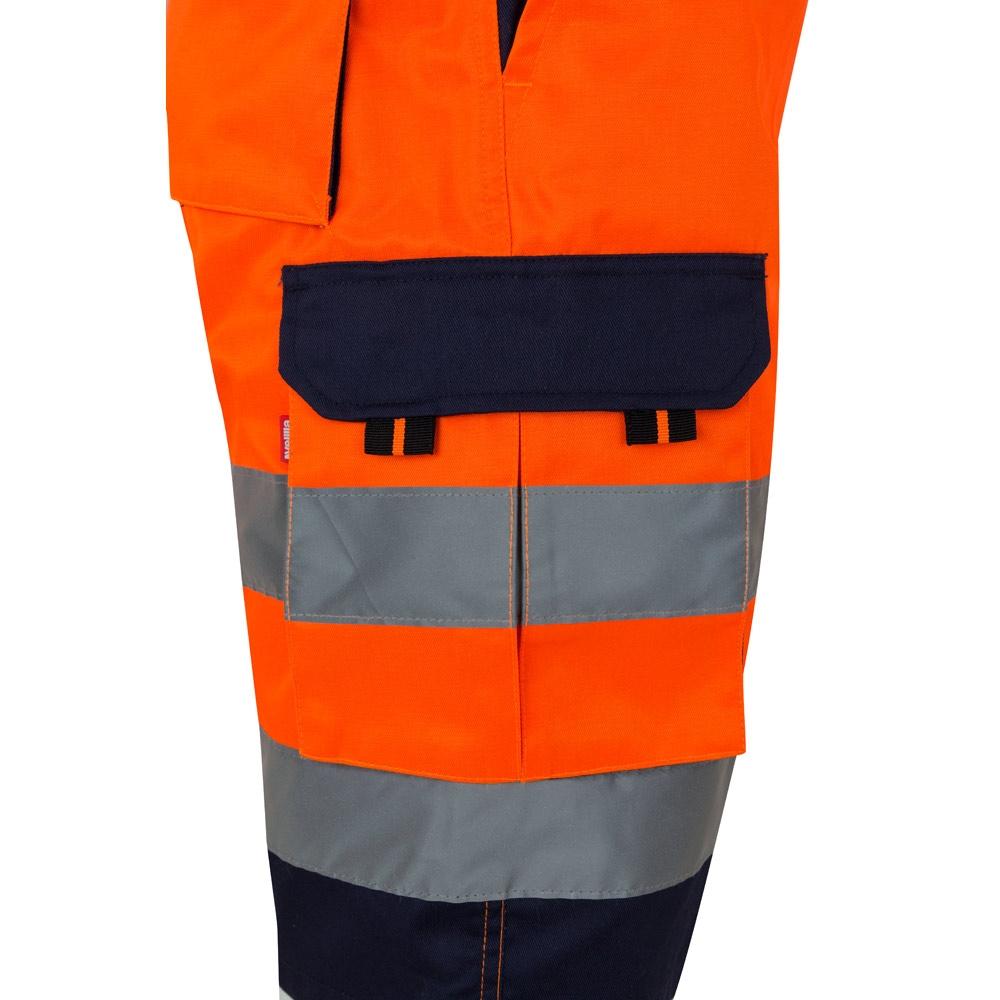 VL HADES. Bermude cu buzunare multiple în două culori (210 g/m²), din bumbac (20%) și poliester (80%) Portocaliu L