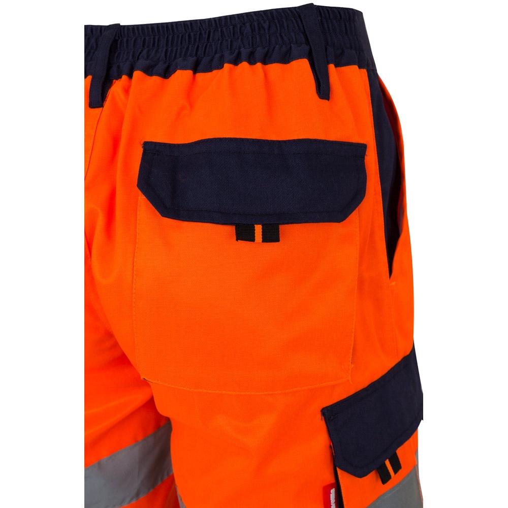 VL HADES. Bermude cu buzunare multiple în două culori (210 g/m²), din bumbac (20%) și poliester (80%) Portocaliu L