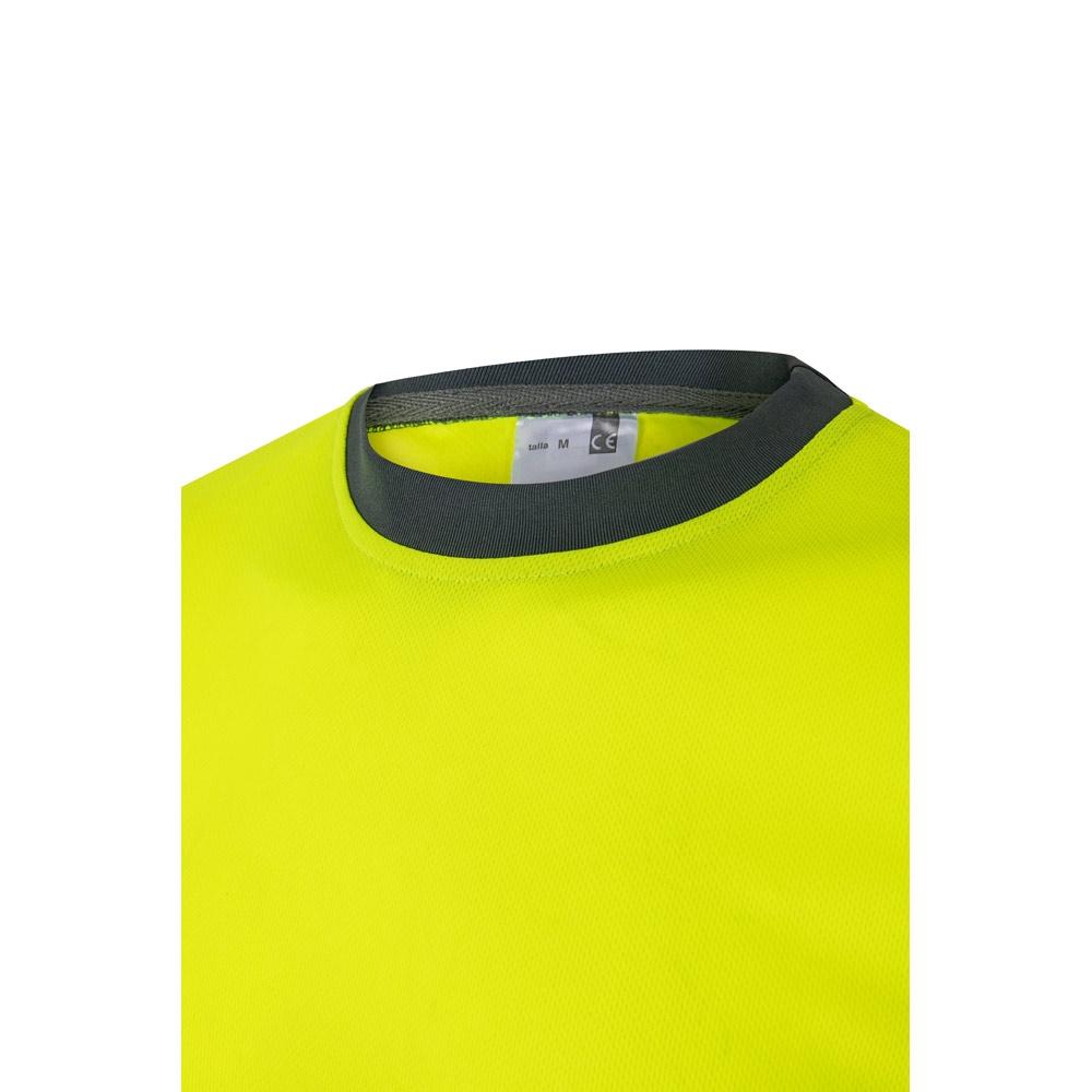 VL BRAHMA LARGE. Tricou tehnic bicolor cu ochi de pasăre (140g/m²), din poliester (100%) Gri Galben 5XL