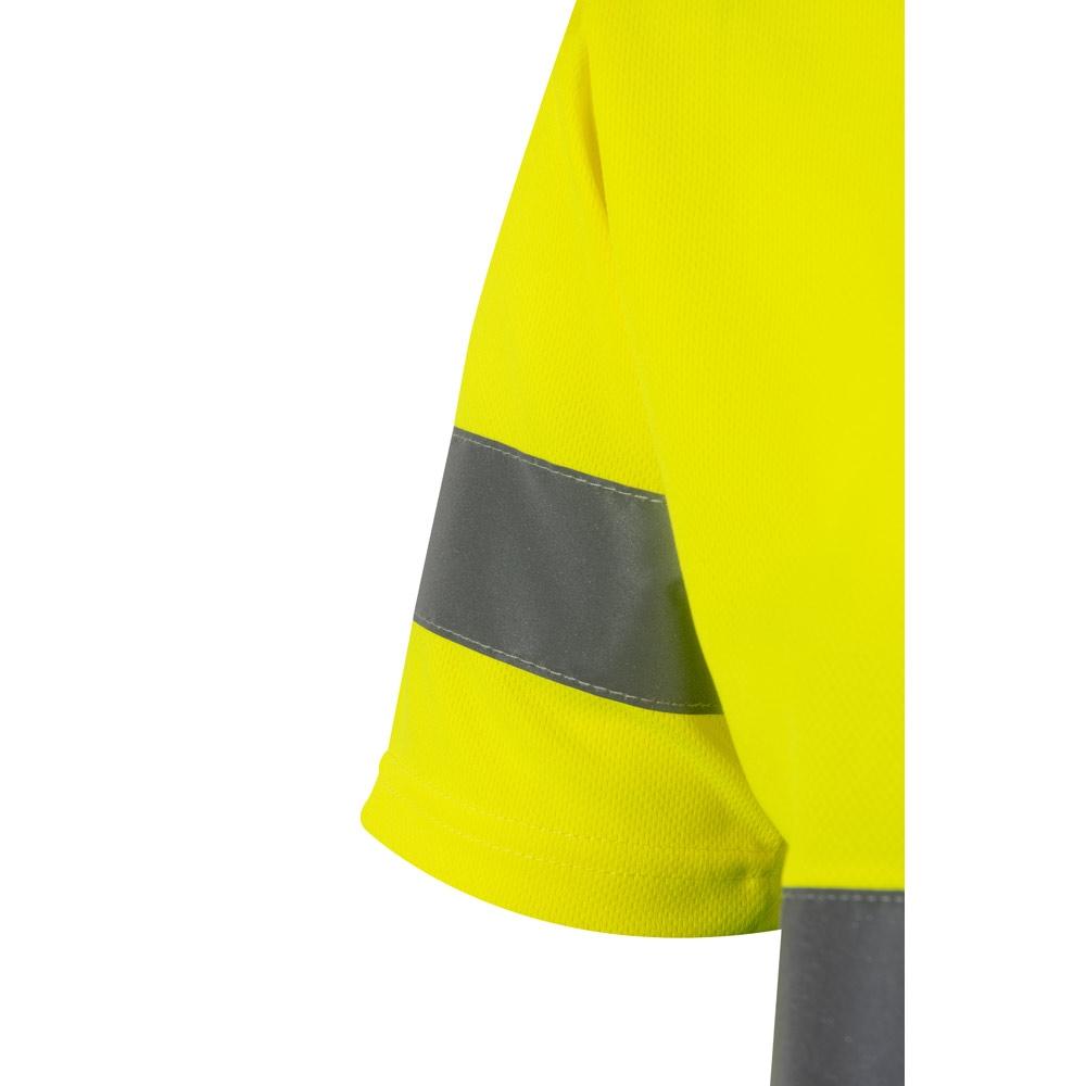 VL BRAHMA LARGE. Tricou tehnic bicolor cu ochi de pasăre (140g/m²), din poliester (100%) Verde Galben 5XL