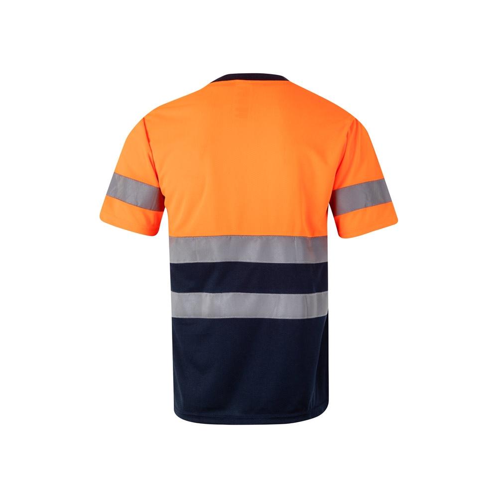 VL BRAHMA LARGE. Tricou tehnic bicolor cu ochi de pasăre (140g/m²), din poliester (100%) Albastru Portocaliu 5XL