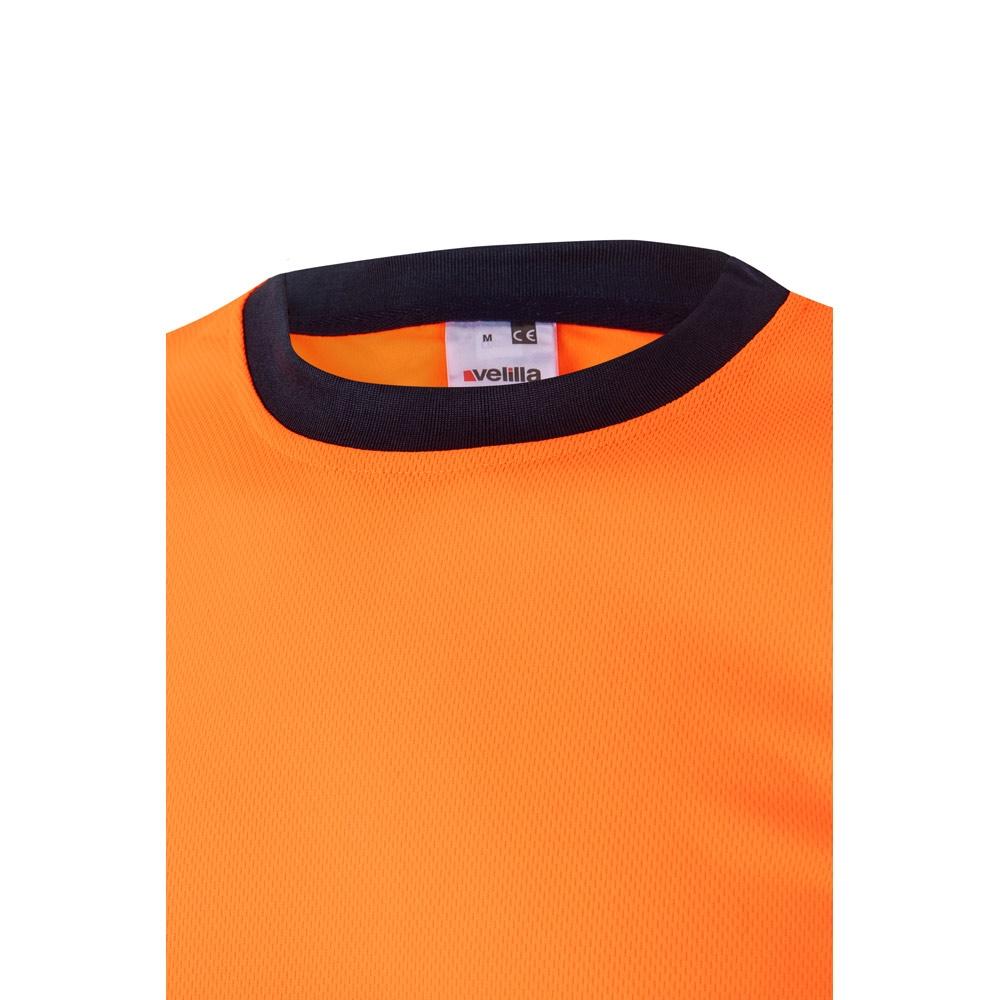 VL BRAHMA LARGE. Tricou tehnic bicolor cu ochi de pasăre (140g/m²), din poliester (100%) Albastru Portocaliu 5XL