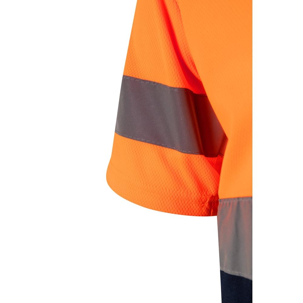 VL BRAHMA LARGE. Tricou tehnic bicolor cu ochi de pasăre (140g/m²), din poliester (100%) Albastru Portocaliu 5XL