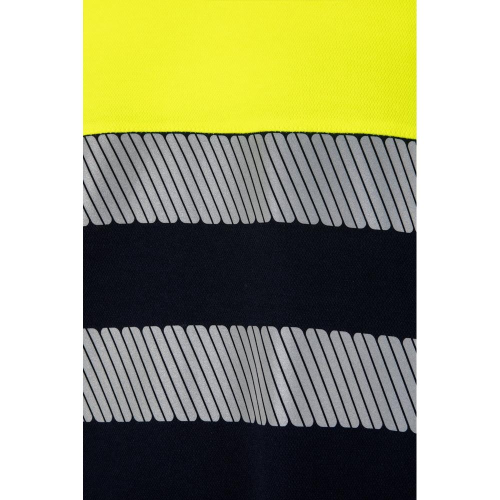 VL BASTET. Tricou piqué bicolor (150 g/m²), din bumbac (55%) și poliester (45%) Albastru Galben XXL