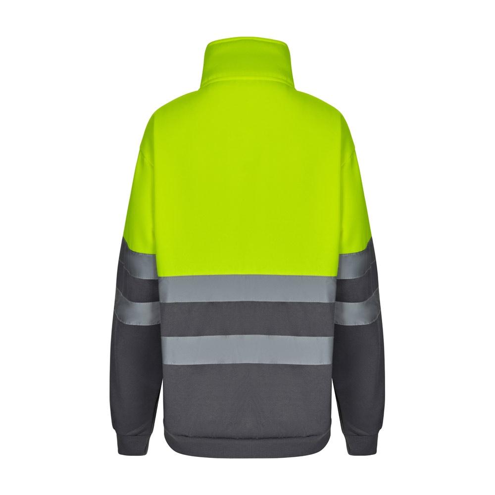 VL THOR. Hanorac bicolor (300g/m²) din fleece de poliester (100%) Gri Galben M