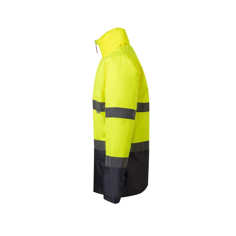 VL THEMIS LARGE. Parka bicoloră (190g/m²), din poliester (100%), cu strat PU Gri Galben 4XL