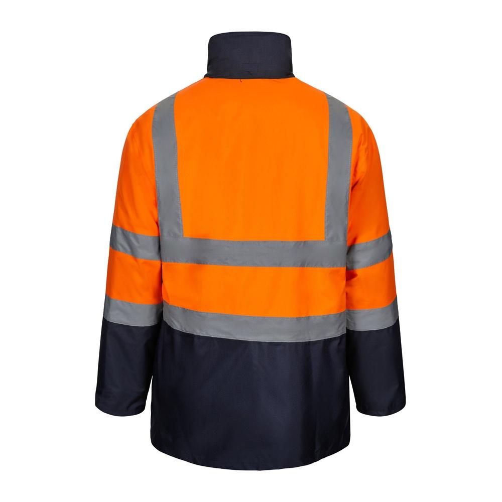 VL JUNO. Parka 4 în 1 în două tonuri (180g/m²), din poliester (100%), cu strat PU Albastru Portocaliu 3XL