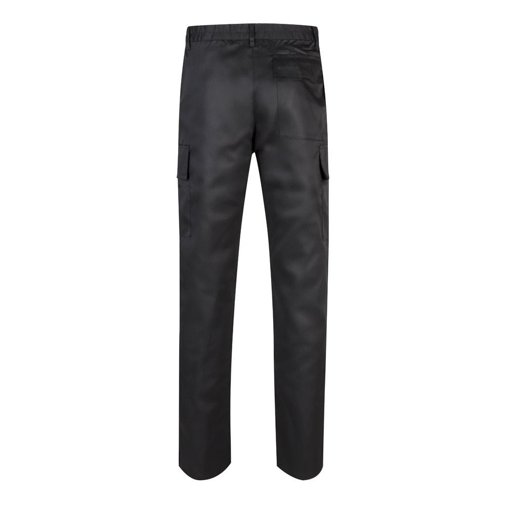VL AINE. Pantaloni din twill cu buzunare multiple (190g/m²), din bumbac (20%) și poliester (80%) Negru