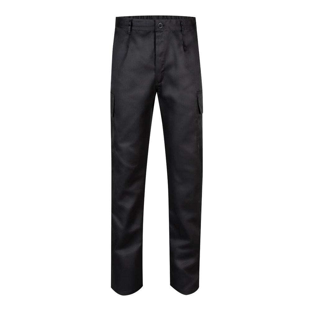 VL AINE. Pantaloni din twill cu buzunare multiple (190g/m²), din bumbac (20%) și poliester (80%) Negru 58