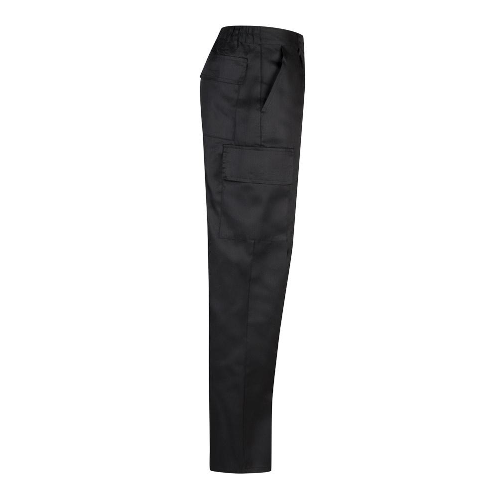 VL AINE. Pantaloni din twill cu buzunare multiple (190g/m²), din bumbac (20%) și poliester (80%) Negru 58