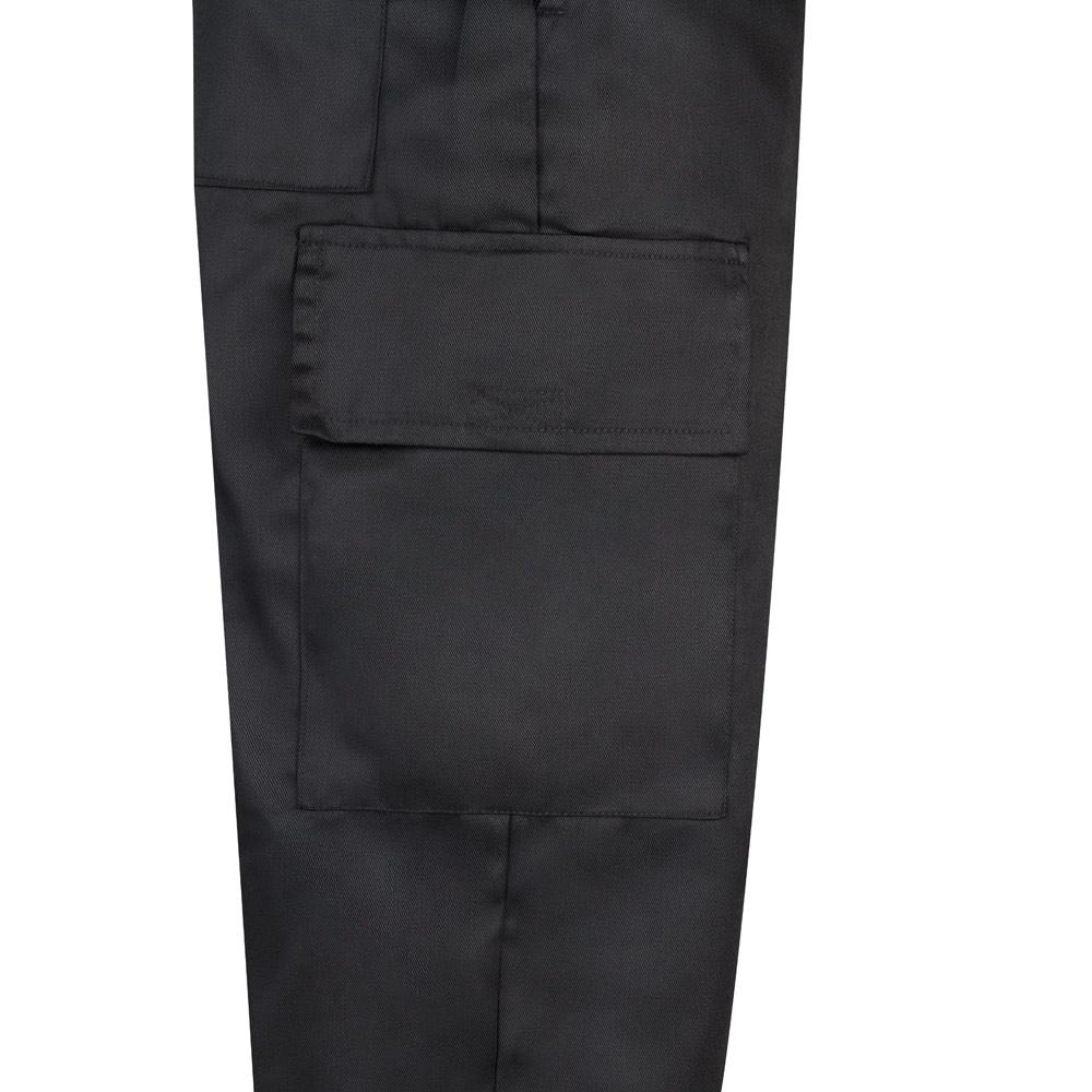 VL AINE. Pantaloni din twill cu buzunare multiple (190g/m²), din bumbac (20%) și poliester (80%) Negru 58