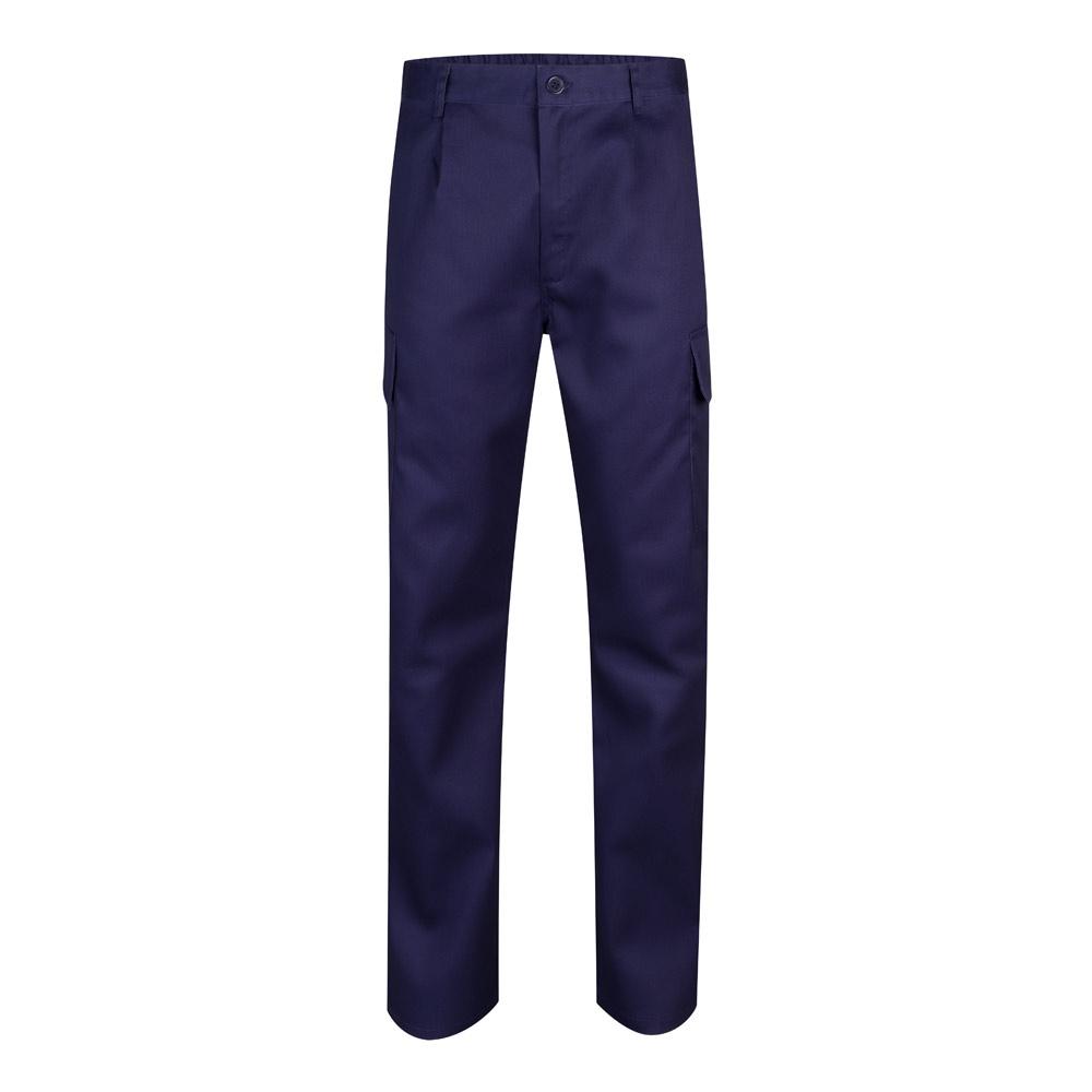 VL AINE. Pantaloni din twill cu buzunare multiple (190g/m²), din bumbac (20%) și poliester (80%) Albastru