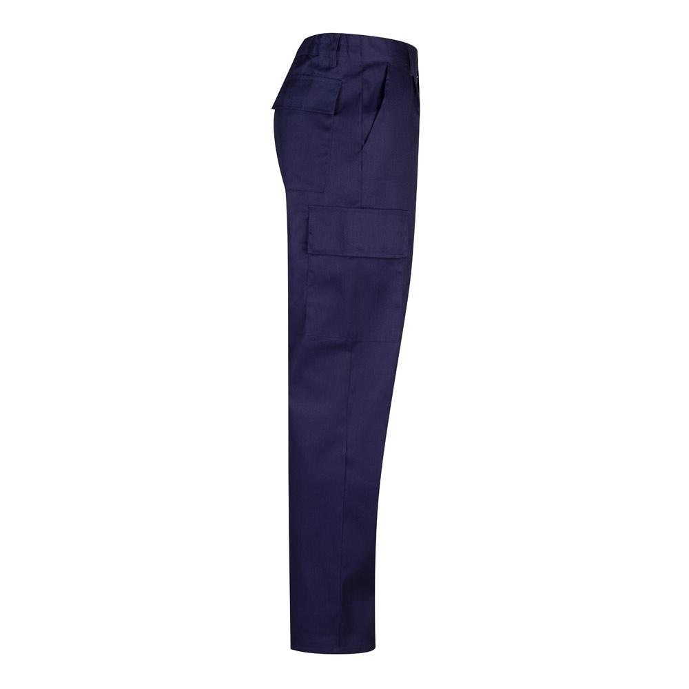 VL AINE. Pantaloni din twill cu buzunare multiple (190g/m²), din bumbac (20%) și poliester (80%) Albastru 56