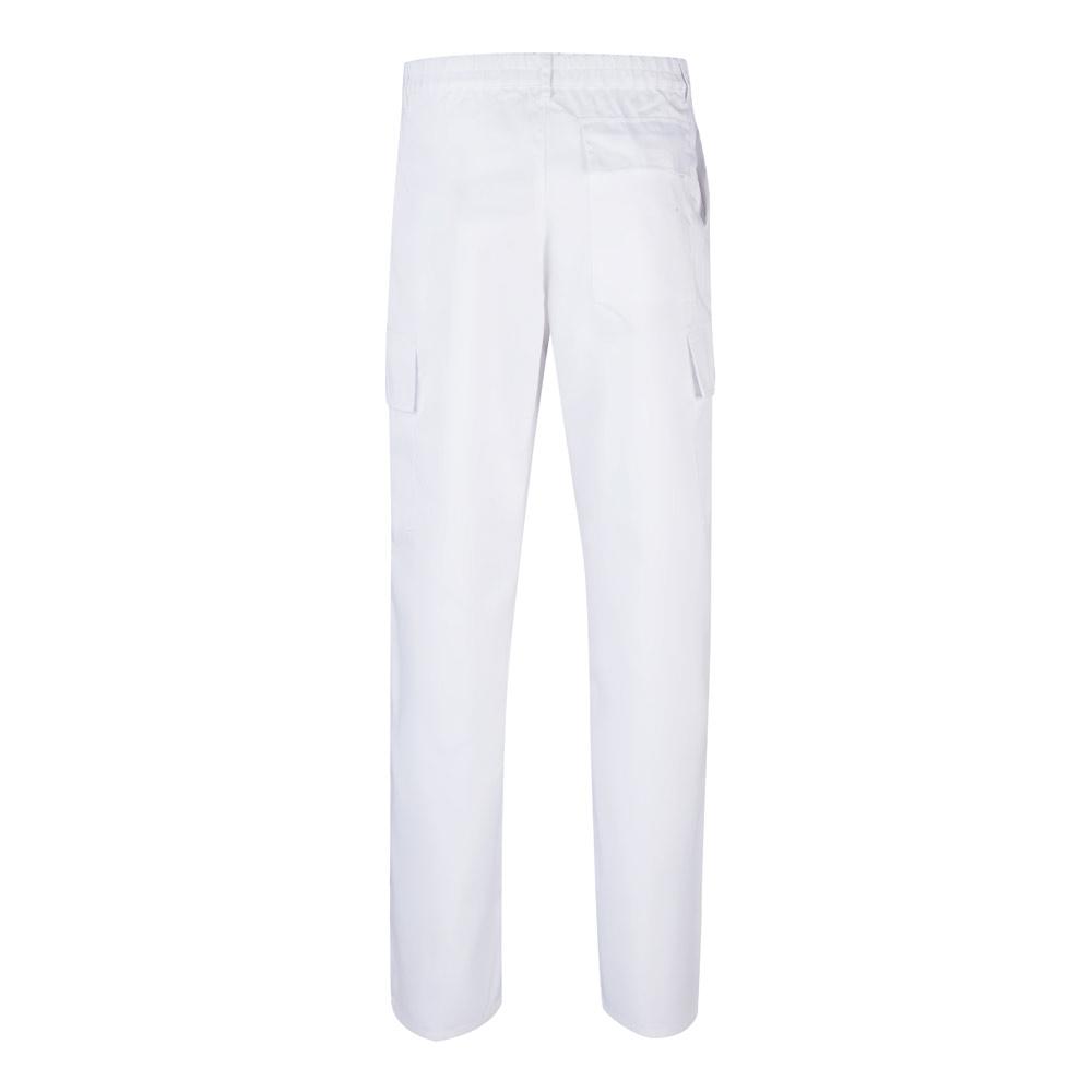 VL AINE. Pantaloni din twill cu buzunare multiple (190g/m²), din bumbac (20%) și poliester (80%) Alb 38