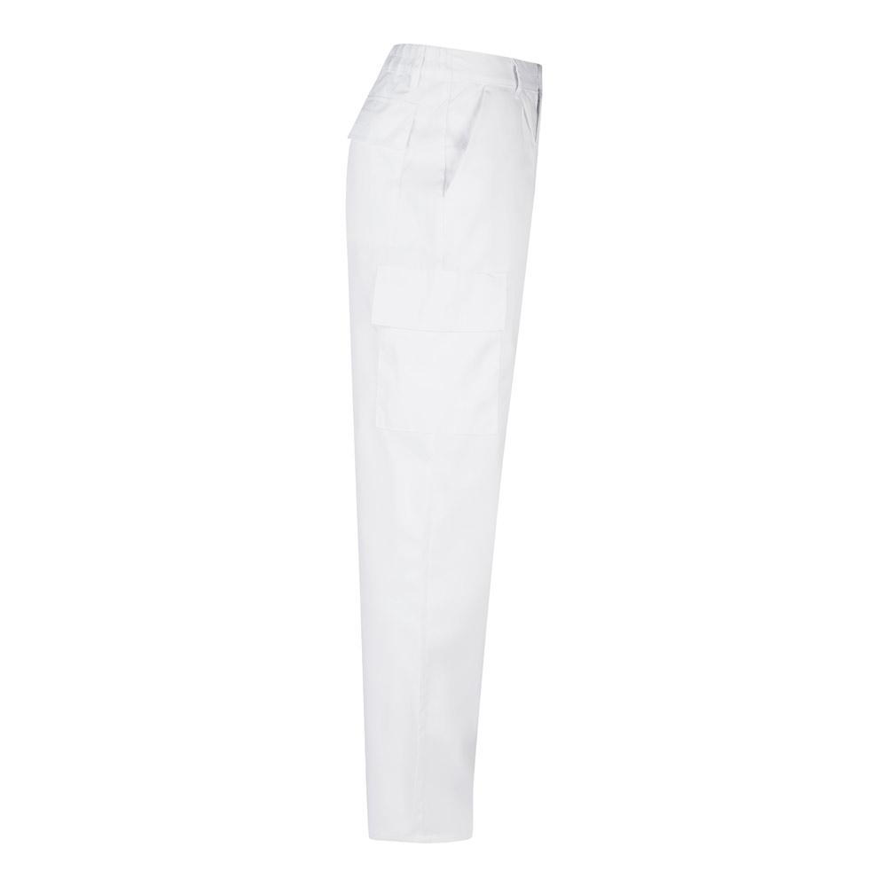 VL AINE. Pantaloni din twill cu buzunare multiple (190g/m²), din bumbac (20%) și poliester (80%) Alb 38