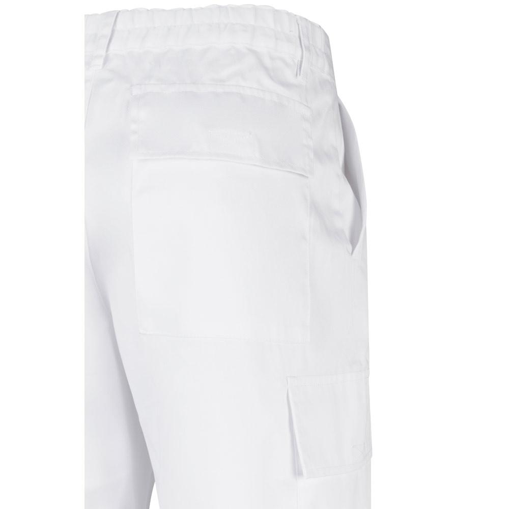 VL AINE. Pantaloni din twill cu buzunare multiple (190g/m²), din bumbac (20%) și poliester (80%) Alb 38