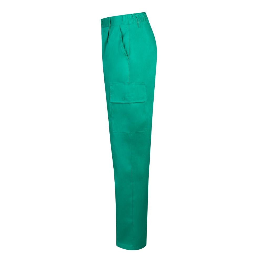 VL AINE. Pantaloni din twill cu buzunare multiple (190g/m²), din bumbac (20%) și poliester (80%) Verde 48