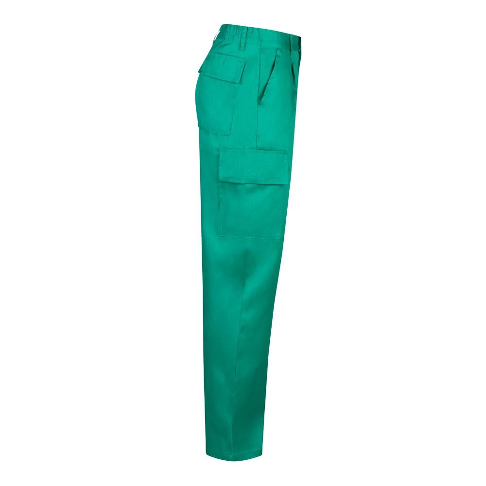 VL AINE. Pantaloni din twill cu buzunare multiple (190g/m²), din bumbac (20%) și poliester (80%) Verde 48