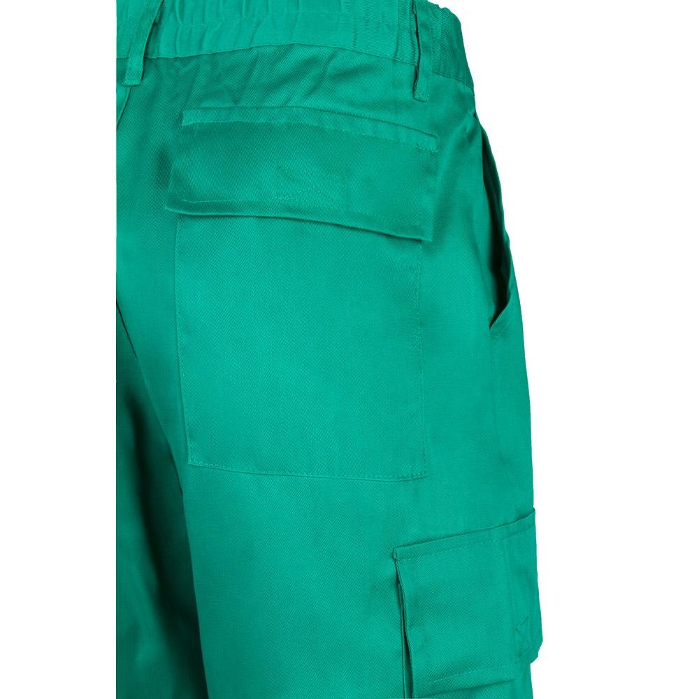 VL AINE. Pantaloni din twill cu buzunare multiple (190g/m²), din bumbac (20%) și poliester (80%) Verde 48
